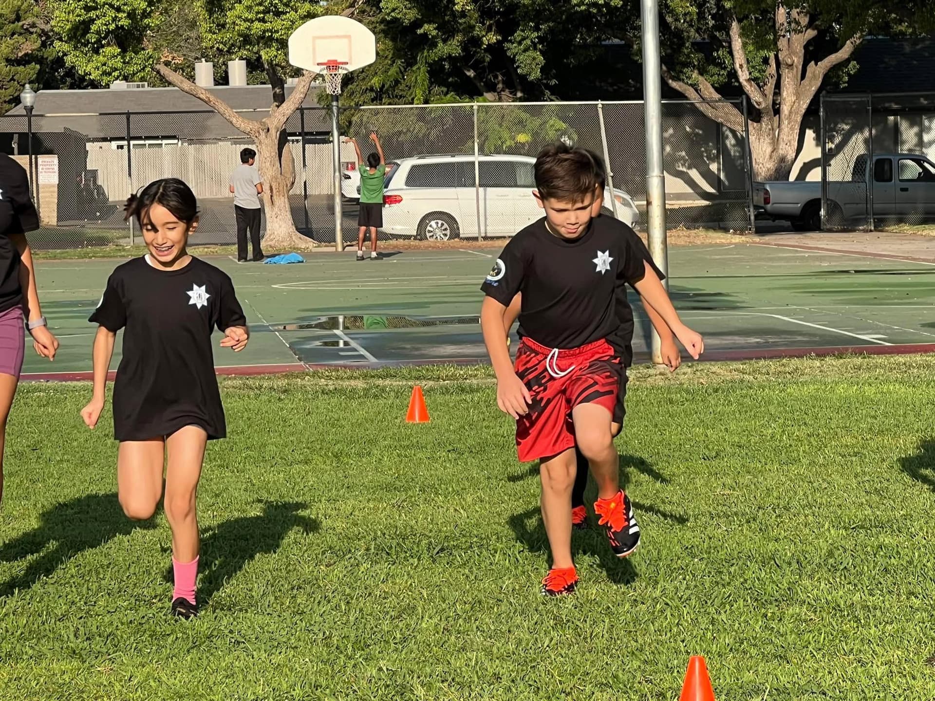 Fresno PAL Soccer training in action