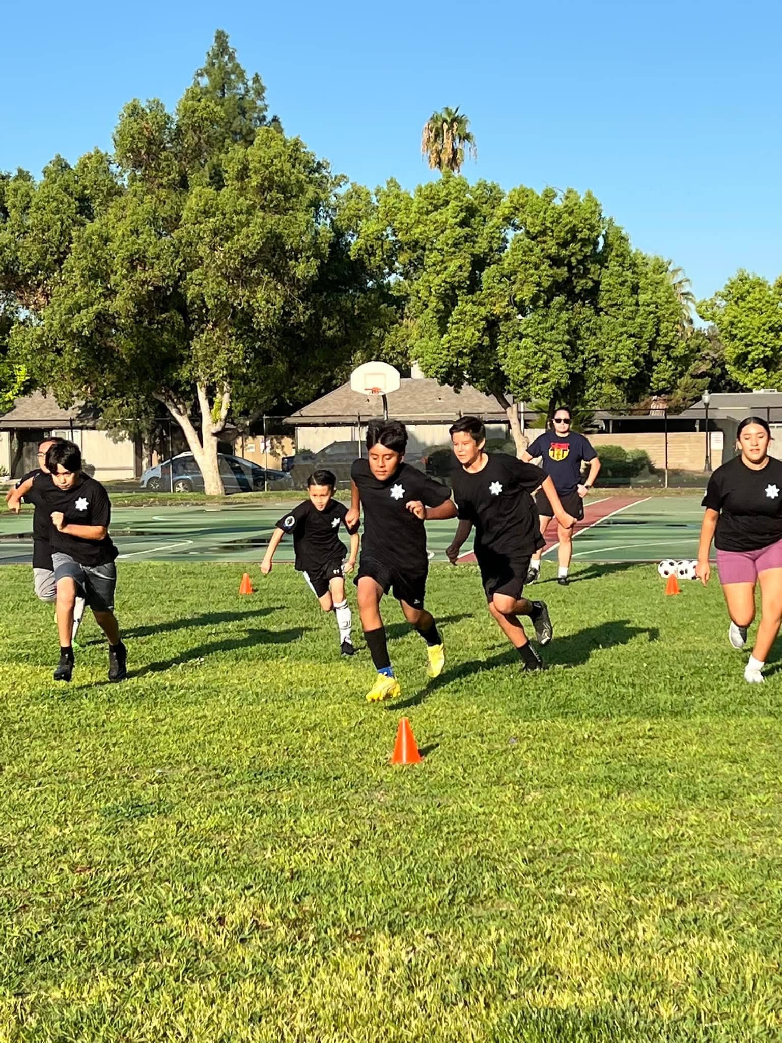 Fresno PAL Soccer players in action