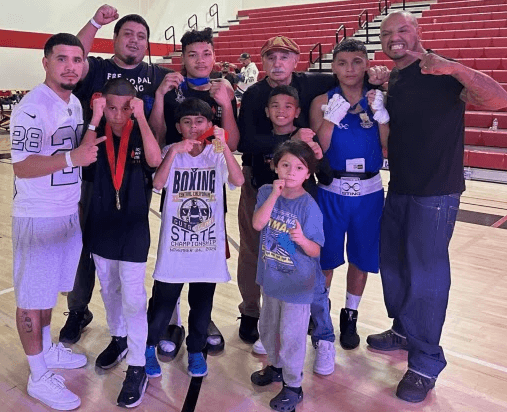 Fresno PAL Boxing coaches and youth