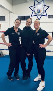 Fresno PAL Lady Boxing coaches in the ring