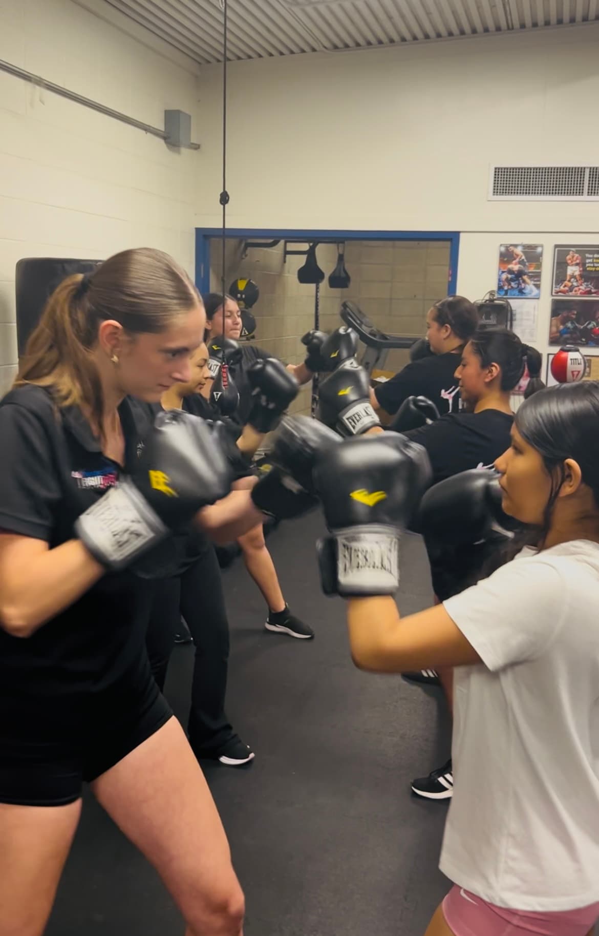 Fresno PAL Lady Boxing strength training
